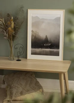 Ramme Edsbyn Løn 30x70 cm - Passepartout Hvid 18x57 cm