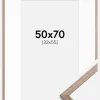 Ramme Edsbyn Lys Valnød 50x70 cm - Passepartout Hvid 33x56 cm