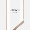 Ramme Edsbyn Lys Valnød 30x70 cm - Passepartout Hvid 20x60 cm