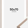 Ramme Edsbyn Lys Valnød 50x70 cm - Passepartout Hvid 40x60 cm