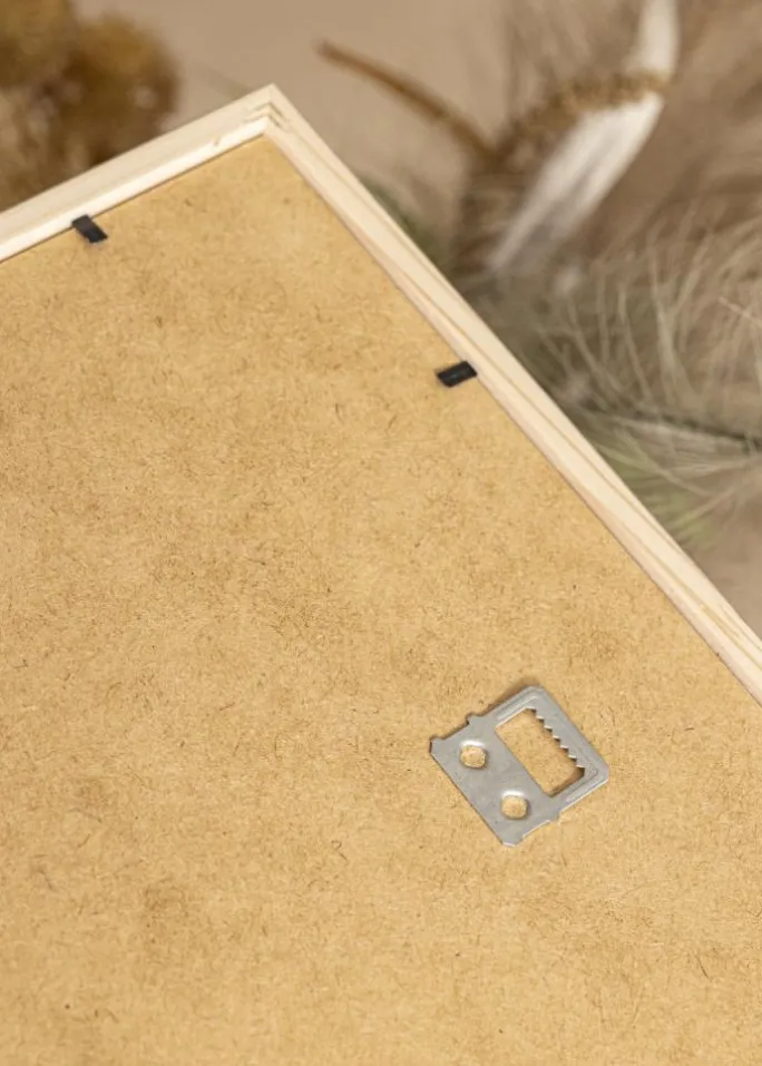 Ramme Edsbyn Lys Valnød 20x40 cm - Passepartout Hvid 10x30 cm