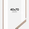 Ramme Edsbyn Lys Valnød 40x70 cm - Passepartout Hvid 25x60 cm
