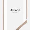 Ramme Edsbyn Lys Valnød 40x70 cm - Passepartout Hvid 28x58 cm