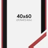 Ramme Edsbyn Rød 40x60 cm - Passepartout Sort 32,9x48,3 cm (A3+)