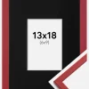 Ramme Edsbyn Rød 13x18 cm - Passepartout Sort 7x10 cm