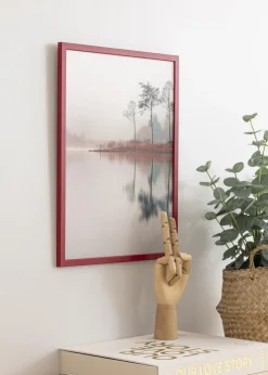 Ramme Edsbyn Rød 50x60 cm - Passepartout Hvid 35x45 cm