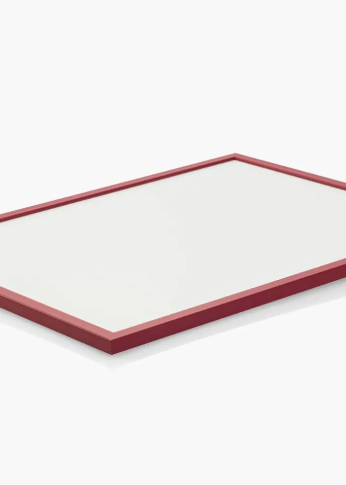 Ramme Edsbyn Rød 50x60 cm - Passepartout Hvid 35x45 cm