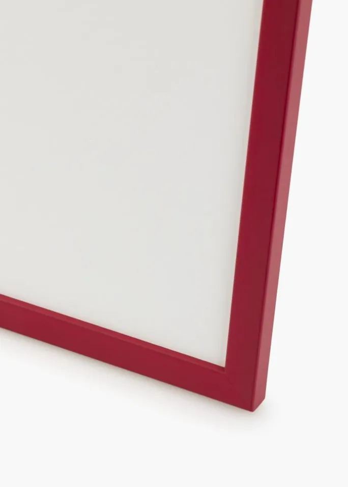 Ramme Edsbyn Rød 50x60 cm - Passepartout Hvid 35x45 cm