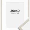 Ramme Edsbyn Sand 30x40 cm - Passepartout Hvid 21x29,7 cm (A4)