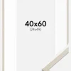 Ramme Edsbyn Sand 40x60 cm - Passepartout Hvid 25x50 cm