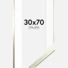 Ramme Edsbyn Sølv 30x70 cm - Passepartout Hvid 20x60 cm