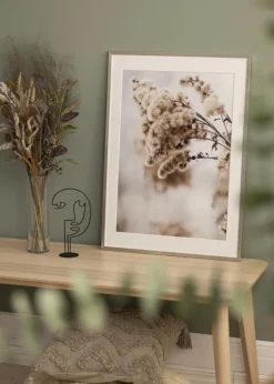 Ramme Edsbyn Sølv 40x60 cm - Passepartout Hvid 32,9x48,3 cm (A3+)