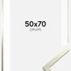 Ramme Edsbyn Sølv 50x70 cm - Passepartout Hvid 40x60 cm