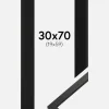 Ramme Edsbyn Sort 30x70 cm - Passepartout Sort 20x60 cm