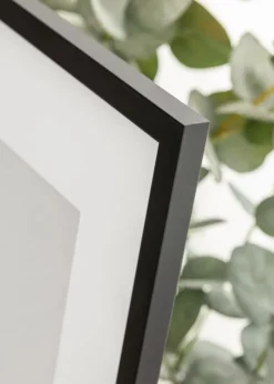 Ramme Edsbyn Sort 42x52 cm - Passepartout Hvid 33x43 cm
