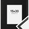 Ramme Edsbyn Sort 15x20 cm - Passepartout Sort 4x5 inches