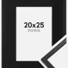 Ramme Edsbyn Sort 20x25 cm - Passepartout Sort 13x19,5 cm