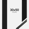 Ramme Edsbyn Sort 30x50 cm - Passepartout Sort 20x40 cm