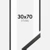 Ramme Edsbyn Sort 30x70 cm - Passepartout Hvid 18x57 cm