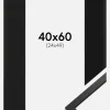 Ramme Edsbyn Sort 40x60 cm - Passepartout Sort 25x50 cm