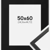 Ramme Edsbyn Sort 50x60 cm - Passepartout Sort 14x18 inches