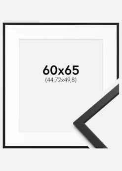 Ramme Edsbyn Sort 60x65 cm - Passepartout Hvid 18x20 inches