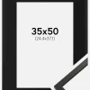 Ramme Edsbyn Sort 35x50 cm - Passepartout Sort 10x15 inches