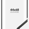 Ramme Edsbyn Sort 44x68 cm - Passepartout Hvid 13x22 inches