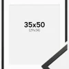 Ramme Edsbyn Sort 35x50 cm - Passepartout Hvid 30x35 cm
