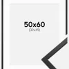 Ramme Edsbyn Sort 50x60 cm - Passepartout Hvid 40x50 cm