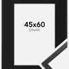 Ramme Edsbyn Sort 45x60 cm - Passepartout Sort 30x45 cm