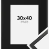 Ramme Edsbyn Sort 30x40 cm - Passepartout Sort 20x28 cm