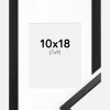 Ramme Edsbyn Sort 10x18 cm - Passepartout Hvid 8x10 cm