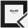 Ramme Edsbyn Sort 40x40 cm - Passepartout Sort 30x30 cm