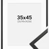 Ramme Edsbyn Sort 35x45 cm - Passepartout Hvid 11x14 inches