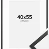 Ramme Edsbyn Sort 40x55 cm - Passepartout Hvid 29x44 cm