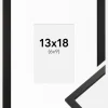 Ramme Edsbyn Sort 13x18 cm - Passepartout Hvid 7x10 cm