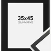 Ramme Edsbyn Sort 35x45 cm - Passepartout Sort 11x14 inches
