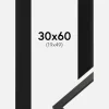Ramme Edsbyn Sort 30x60 cm - Passepartout Sort 20x50 cm