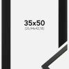 Ramme Edsbyn Sort 35x50 cm - Passepartout Sort 11x17 inches