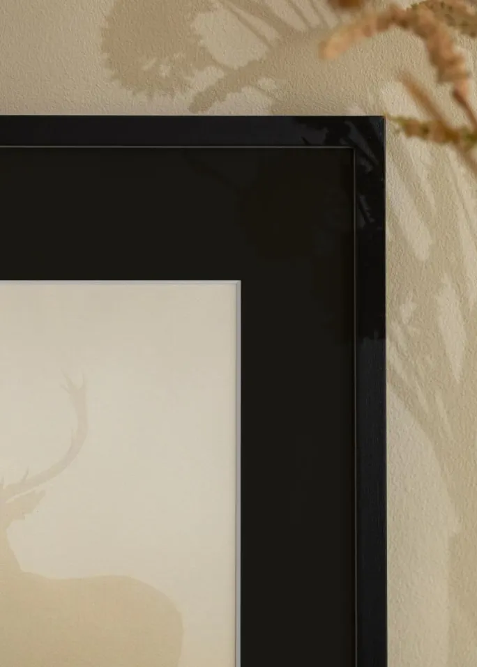 Ramme Edsbyn Sort 32x45 cm - Passepartout Sort 25x30 cm
