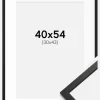 Ramme Edsbyn Sort 40x54 cm - Passepartout Hvid 31x44 cm