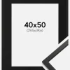 Ramme Edsbyn Sort 40x50 cm - Passepartout Sort 12x16 inches
