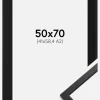 Ramme Edsbyn Sort 50x70 cm - Passepartout Sort 42x59,4 cm