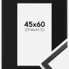 Ramme Edsbyn Sort 45x60 cm - Passepartout Sort 12x18 inches