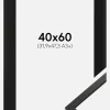 Ramme Edsbyn Sort 40x60 cm - Passepartout Sort 32,9x48,3 cm