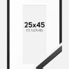 Ramme Edsbyn Sort 25x45 cm - Passepartout Hvid 5x12 inches