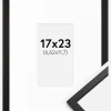 Ramme Edsbyn Sort 17x23 cm - Passepartout Hvid 3x5 inches