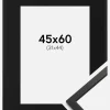 Ramme Edsbyn Sort 45x60 cm - Passepartout Sort 32x45 cm