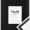 Ramme Edsbyn Sort 11x15 cm - Passepartout Sort 7x9 cm